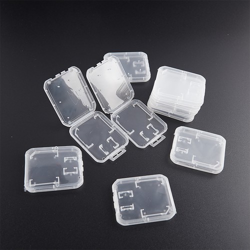 10pcsSd Card Case Transparent Standard SD SDHC Microsd Case Box Protector Holder - Afbeelding 8 van 8