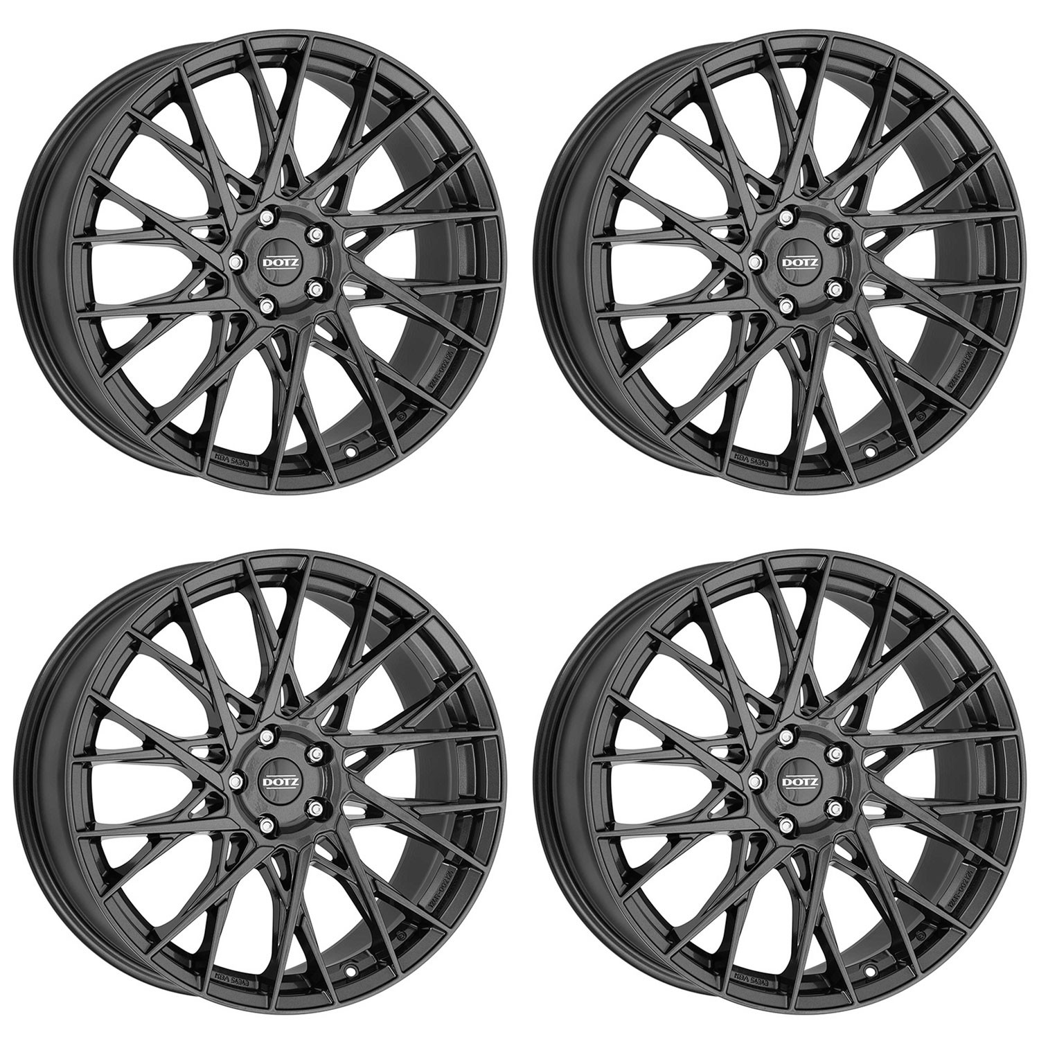 4 Dotz Fuji grey wheels 9.0Jx20 5x112 for Audi A4 A5 A6 A7 A8 Q2 Q3 Q4 Q5 TT