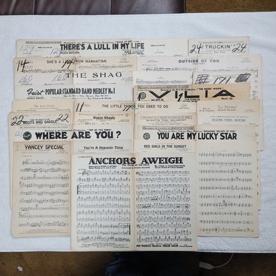 Lot of 20 Vintage 1920s and 1930s Sheet Music - Sax, Violin, Piano