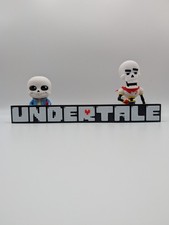 Letrero de exhibición de videojuegos Undertale impreso en 3D para figuras y videojuegos