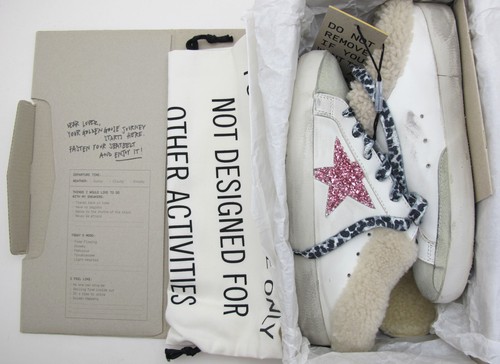 Brand New GOLDEN GOOSE 36/6US Women's Super-Star Sabot White Leather w/Pink Star - Picture 14 of 20