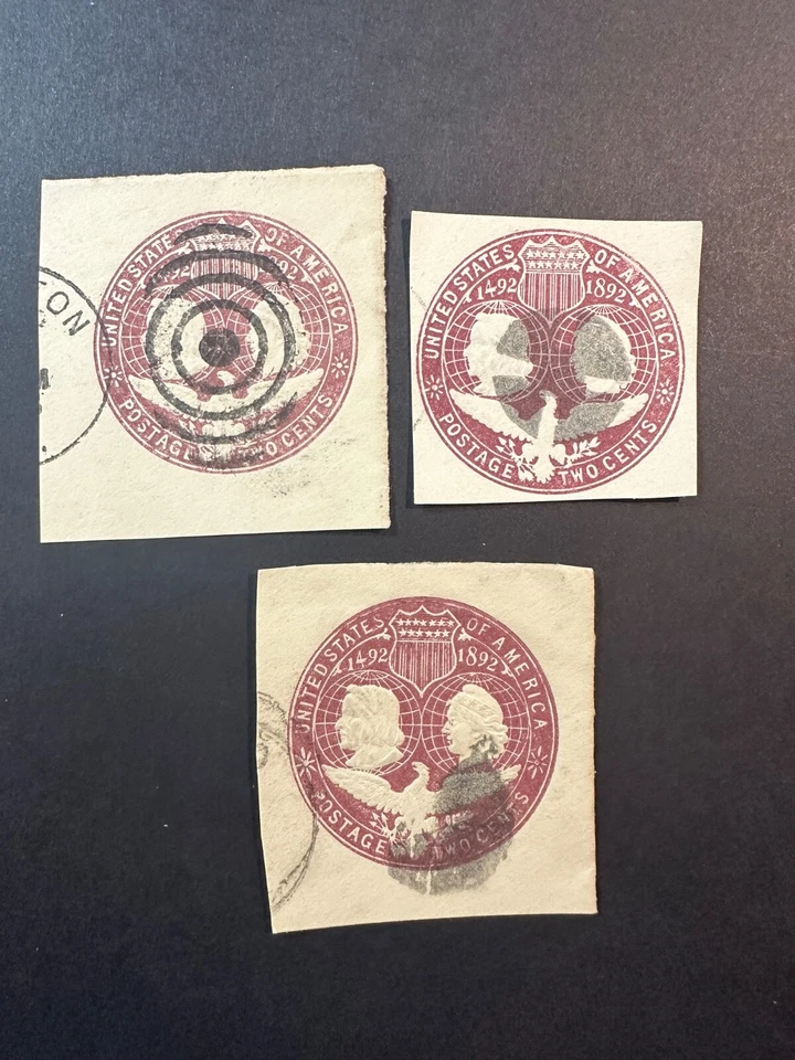 US Scott # U 348 (qty 3) Fancy Cancels 2024 Scott Catalogue Value $ 1.50 - Image 2 of 3