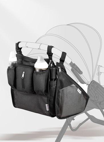 borsa Organizer per passeggino borsa portaoggetti per carrozzina per neonati - Foto 7 di 15