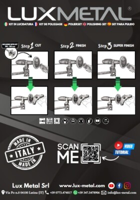 Kit Lucidatura Pulire Per Lucidare Cromature Alluminio Acciaio - Foto 8