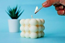 Bubble Cube Candle Pure Soy Wax, 5 oz.