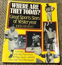 1985 WHERE ARE THEY TODAY? Paperback DEVANEY 52 Profiles Sports Stars 104 Photos