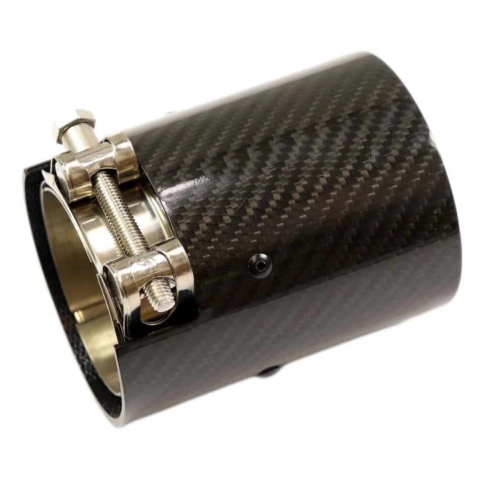 2 Carbono Escape Tubos de Kit Azul/Negro Brillante para BMW 2er M2 3er M3 4er - Imagen 2 de 4