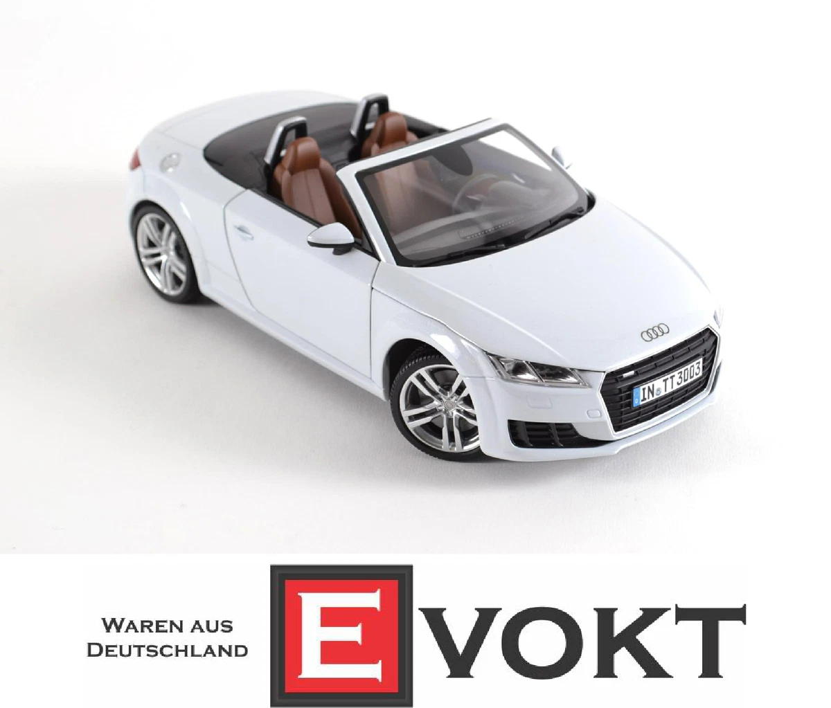 Audi Collection Minichamps TT Roadster Miniature Car 1:18 White Genuine New