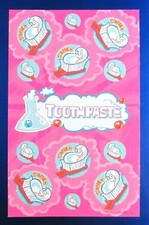 Stink Factory Dr. Stinky's Toothpaste Scented Scratch  Sniff Sticker Sheet