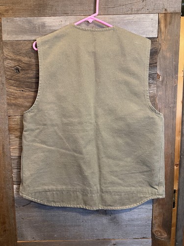 Carhartt V19 Tan Rugged Vest Mens medium fleece Lined Full Zip - Picture 4 of 4