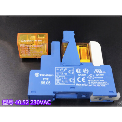 1Pc FINDER TYPE 40.52 230VAC Power relay with 95.05 Socket