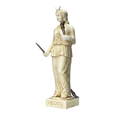 Hecate Hekate Greek Goddess of Magic Night Moon Greek Cast Stone Statue
