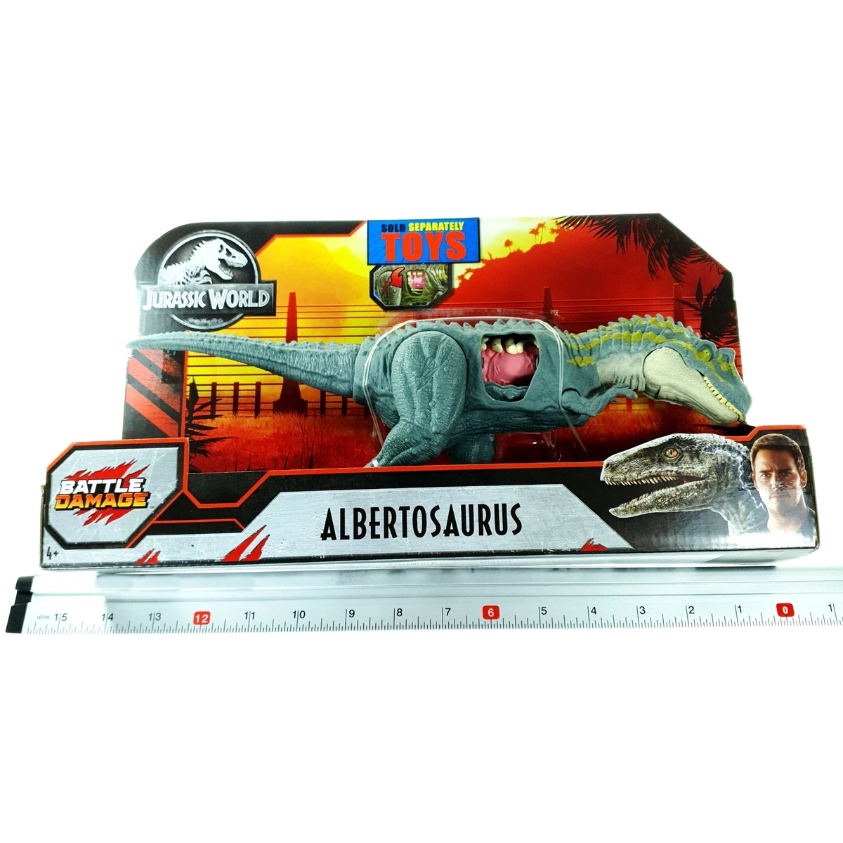 Jurassic World Battle Damage ALBERTOSAURUS Primal Attack gray