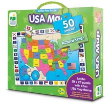 The Learning Journey Jumbo Floor PuzzlesUSA Map Kids Puzzle New