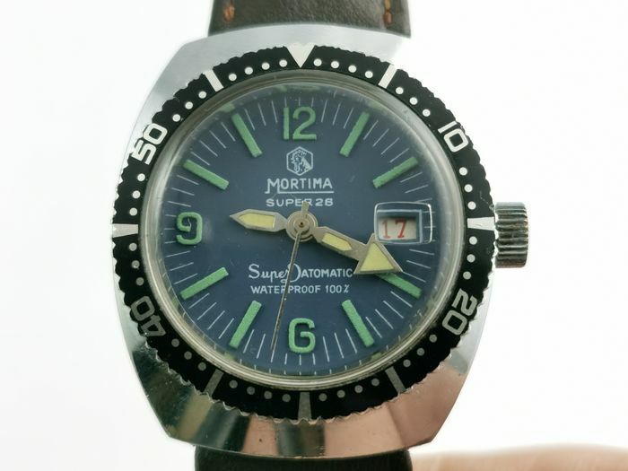 Amazing Mortima Superdatomatic 1960s Unisex French Diver Watch 