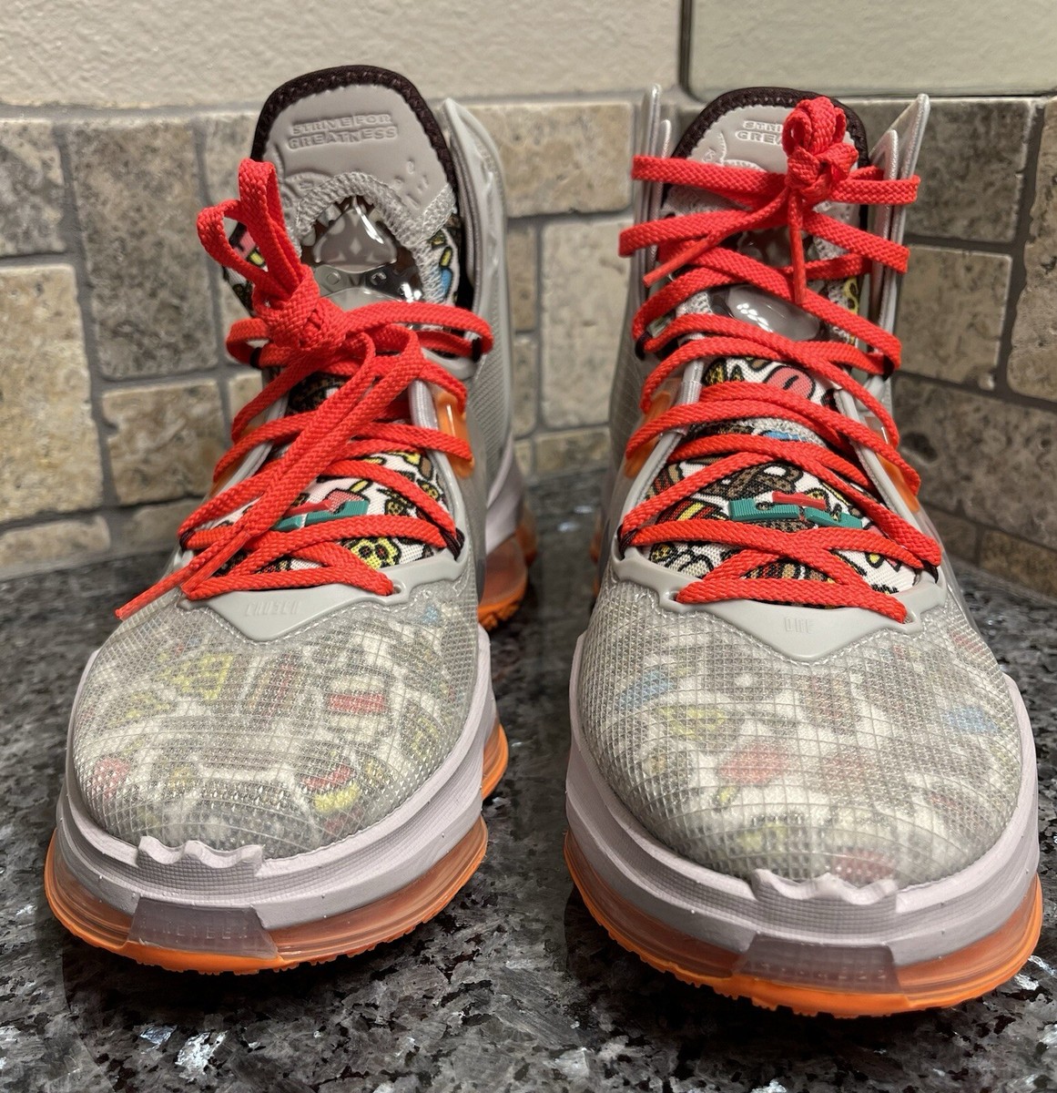 NEW! Nike LeBron 19 “Fast Food Bright Crimson” Mens Size 7.5