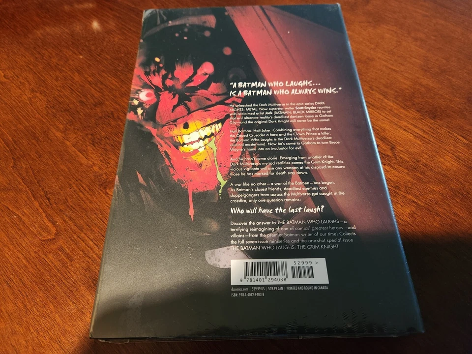 Batman Who Laughs, Batman Metal Dark Nights And Dark Days Nuevo Sellado Tapa Dura Foto 3 de 4