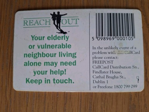 Rare Irish Callcard :Reach Out- Ronnie Drew Dubliners - Picture 2 of 2
