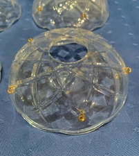 Vintage Chandelier Clear Glass Bobeche Candle Holder 5 Pins 4 Available