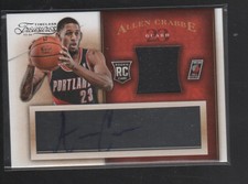 ALLEN CRABBE 2013-14 PANINI TIMELESS TREASURES ROOKIE JERSEY AUTO CARD #102