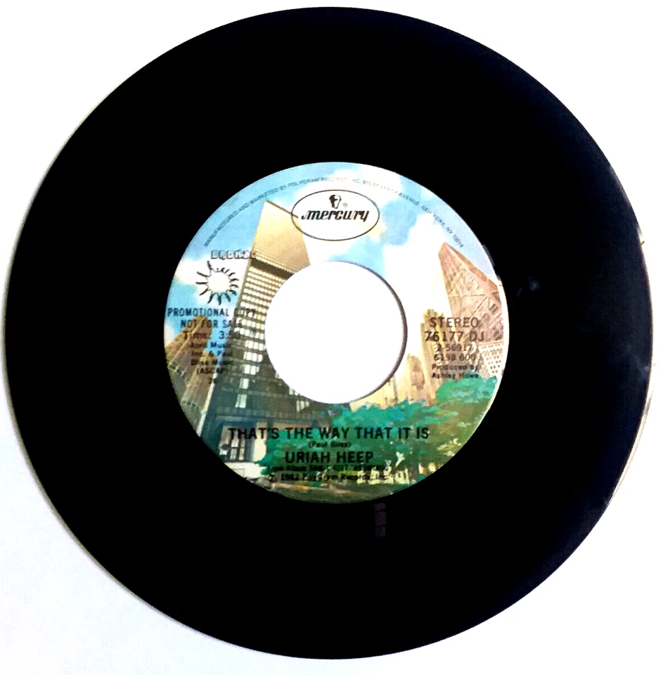 URIAH HEEP - That's The Way That It Is Vinyl  45rpm 1982 Mercury 76177 DJ PROMO Foto 3 de 4
