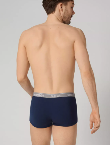 Sloggi Uomo GO - Confezione da 3 Boxer Hipster a Vita Bassa Nero Grigio Blu Bianco Intimo - Foto 11 di 12