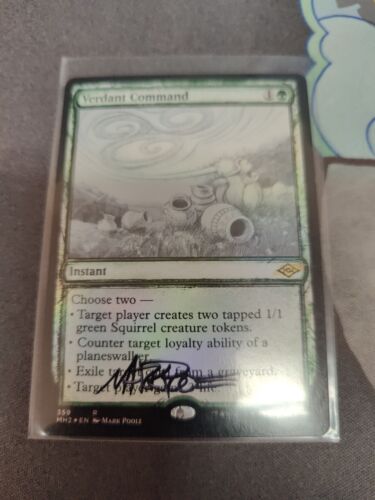 1x Signed Foil Showcase Verdant Command Magic The Gathering Rare - Picture 1 of 2