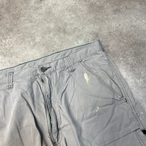 Wrangler Carpenter Shorts Mens 34” Baggy Fit Vintage Workwear Pants, Grey - Picture 6 of 11