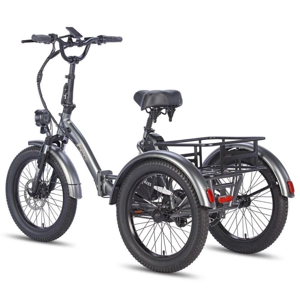 20 Zoll Elektro Dreirad E-Bike 48V 18.2AH 3 Räder Fahrrad Cargo Trike Tricycle - Bild 3 von 4