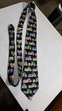 Puritan Designer Men's Silk Necktie Tie vtg Motorcycles
