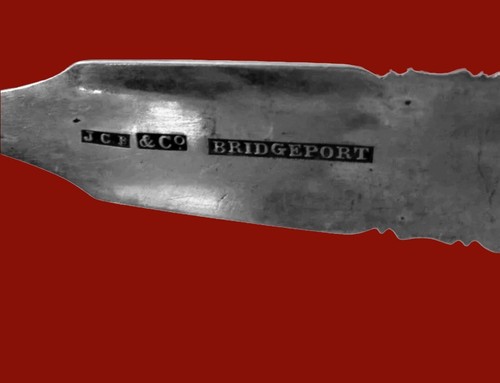 Early Coin Silver Ice Tongs by J.C.B Bridgeport #3152 - Picture 2 of 3