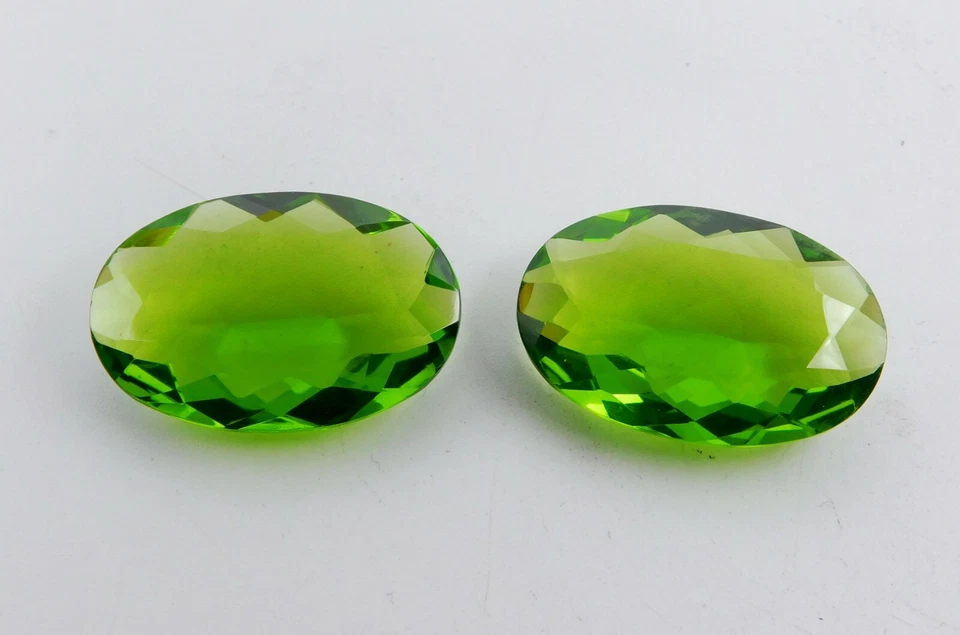 20X30 MM Lab Created Peridot Oval Cut Loose Gemstone For Pendant Size P-200 - Image 2 of 2