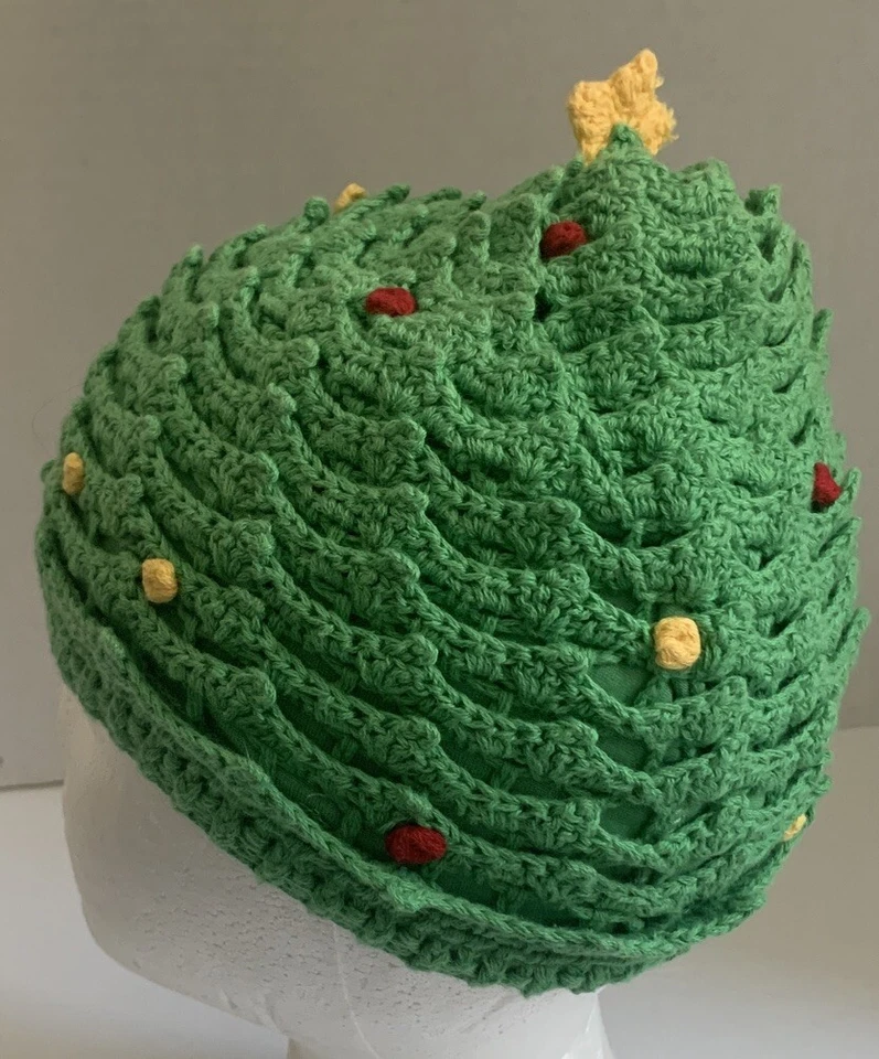 Gymboree Árbol de Navidad Tejido Crochet Vellón Fiesta Gorra Sombrero Adorno Estrella Unisx 18/24 Foto 4 de 4
