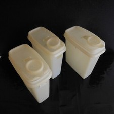3 TUPPERWARE Pourer Containers Deco Design XXth Made in BELGIUM USA N3666