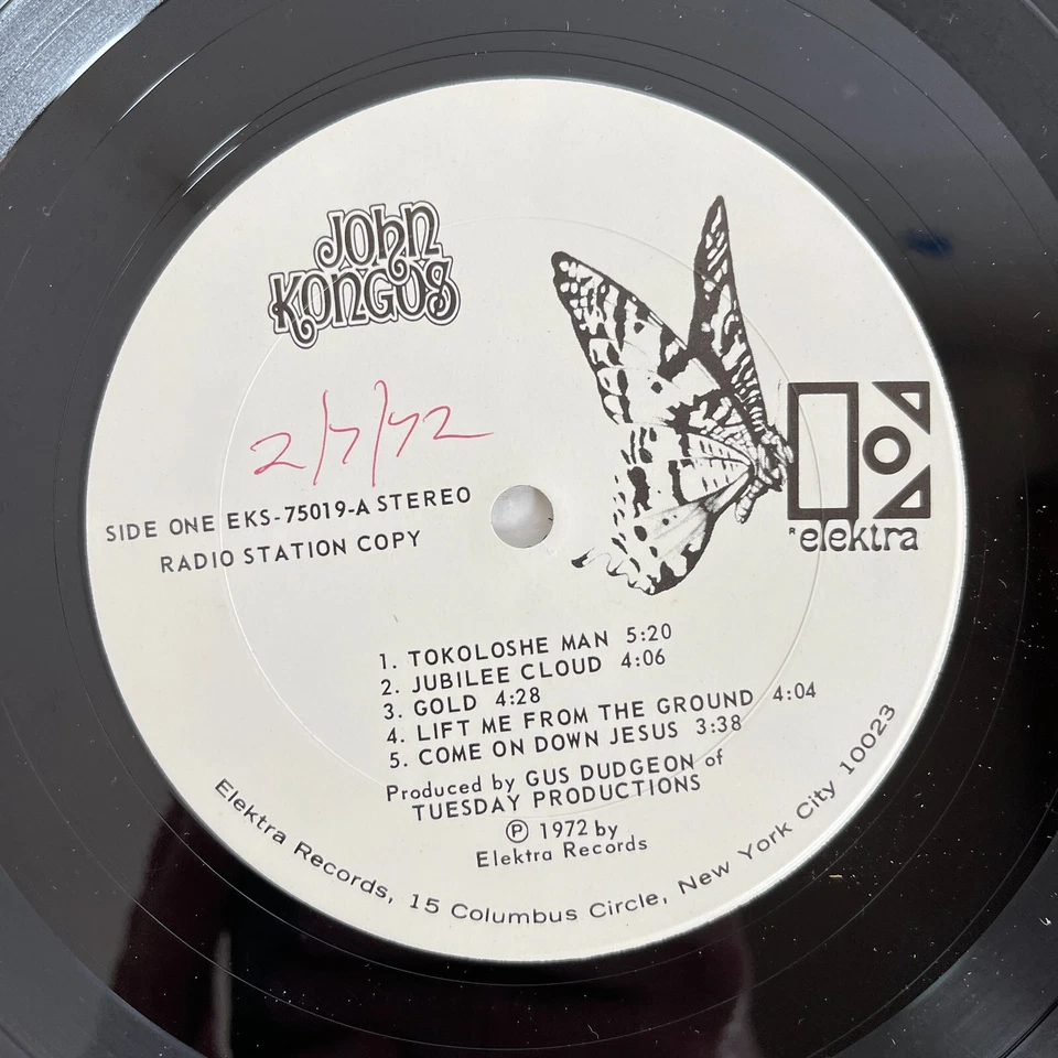 John Kongos – Kongos Vinyl, LP 1972 Elektra – EKS-75019 Promo - Image 3 of 3