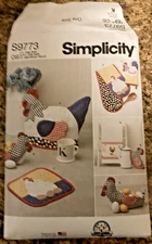 Simplicity Sewing Pattern S9773 Chicken Kitchen Accessories Tea Cozy Dish Towel