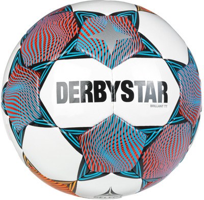 DERBYSTAR Fußball Brillant TT v23 weiß/rot/orange Größe 5