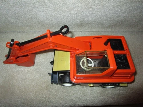 Vintage 1979 Playmobil Construction 3472 Orange Excavator