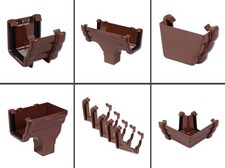 Floplast Niagara UPVC OGEE Gutter Parts Brown - Only Compatible with Floplast