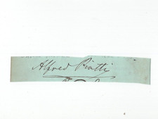 Carlo Alfredo Piatti (1822-1901) Signed Clip Autographed / Italian Cellist