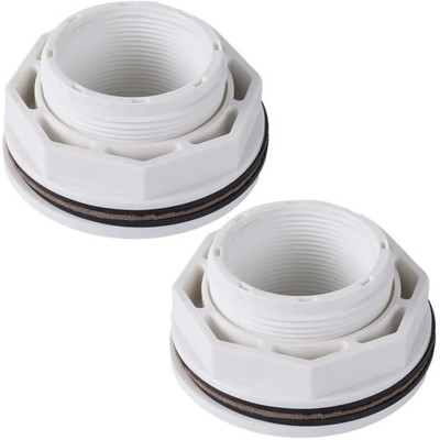 (2-Pack) 1 1/2'' Above Ground Pool Inlet Return Fitting with Locknut Gasket Fa...