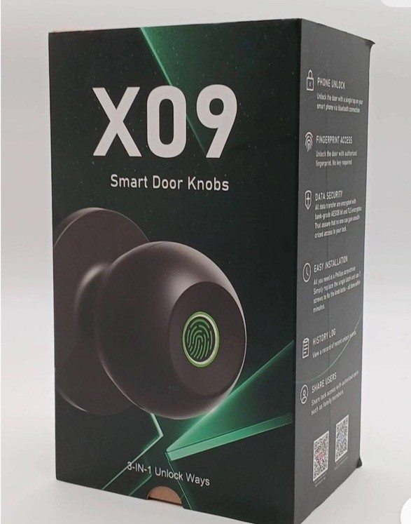 X09 Smart Door Knobs 3 in 1 Unlock Ways Black | eBay