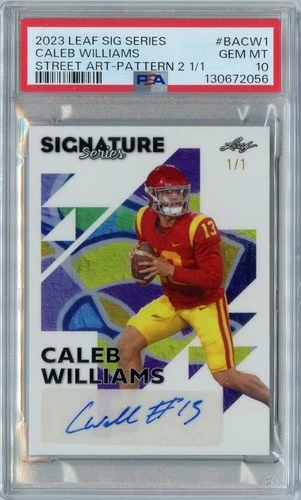 2023 Leaf Signature Caleb Williams STREET ART Rookie Auto #'D 1/1 PSA 10 BEARS