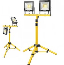 LED Baustrahler mit Stativ 2x50W Strahler Scheinwerfer Arbeitsleuchte Flutlicht