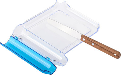 Right Hand Pill Counting Tray with Spatula (Clear - Wood Handle)