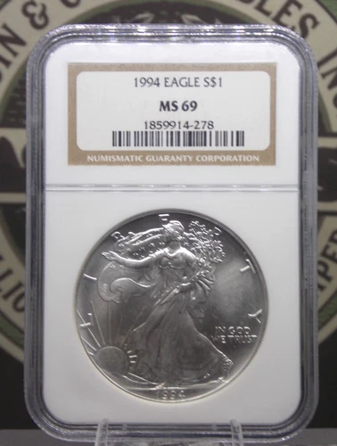 1994 American SILVER Eagle $1 NGC MS69 #278 East Coast Coin & Collectables, Inc