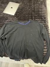 L - Chrome Hearts Long Sleeve 1988 Black Blue Logo 100 Authentic Quick Ship