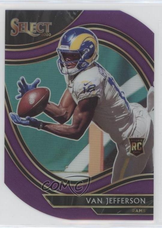 2020 Panini Select Field Level Purple Prizm Die-Cut Van Jefferson Rookie RC 05h8