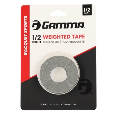 Gamma Weighted Tape   Adjustable Paddle & Racquet Weight for 1/2'' Roll, Gray