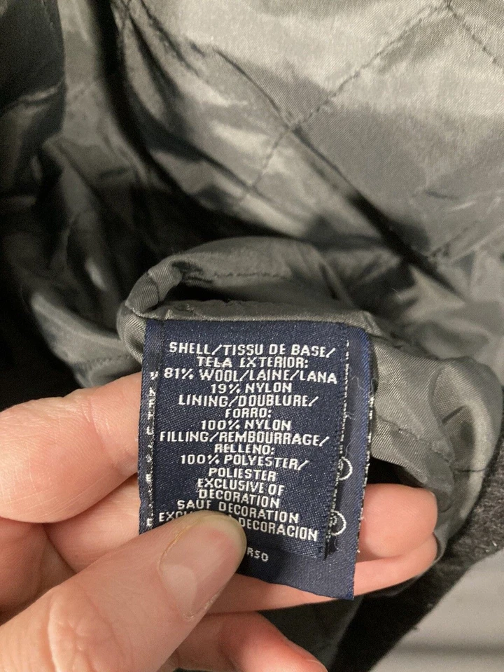 TOMMY HILFIGER WOOL BLEND Jacket - Large - Charcoal - Great Condition - Men’s - Image 3 of 4